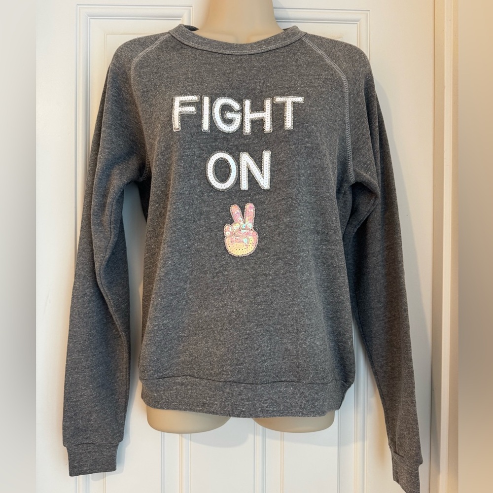 Bow & Drape Fight On Crewneck Sweatshirt very soft Sz S